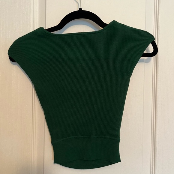 Wilfred cut out knit top in dark green - Picture 5 of 5
